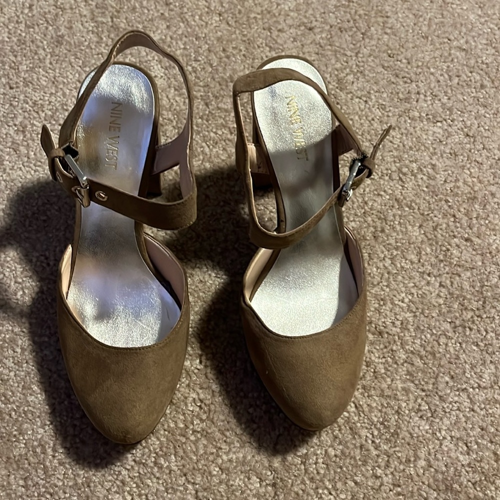 Nine West Brown Heeled Sandals